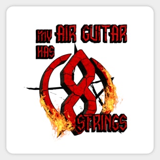 My Air Guitar Has 8 Strings Sticker